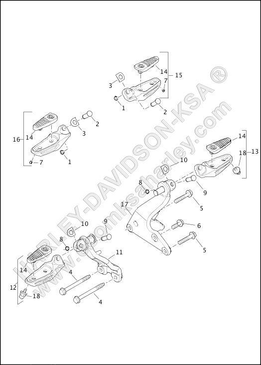 FOOTRESTS - XG750A